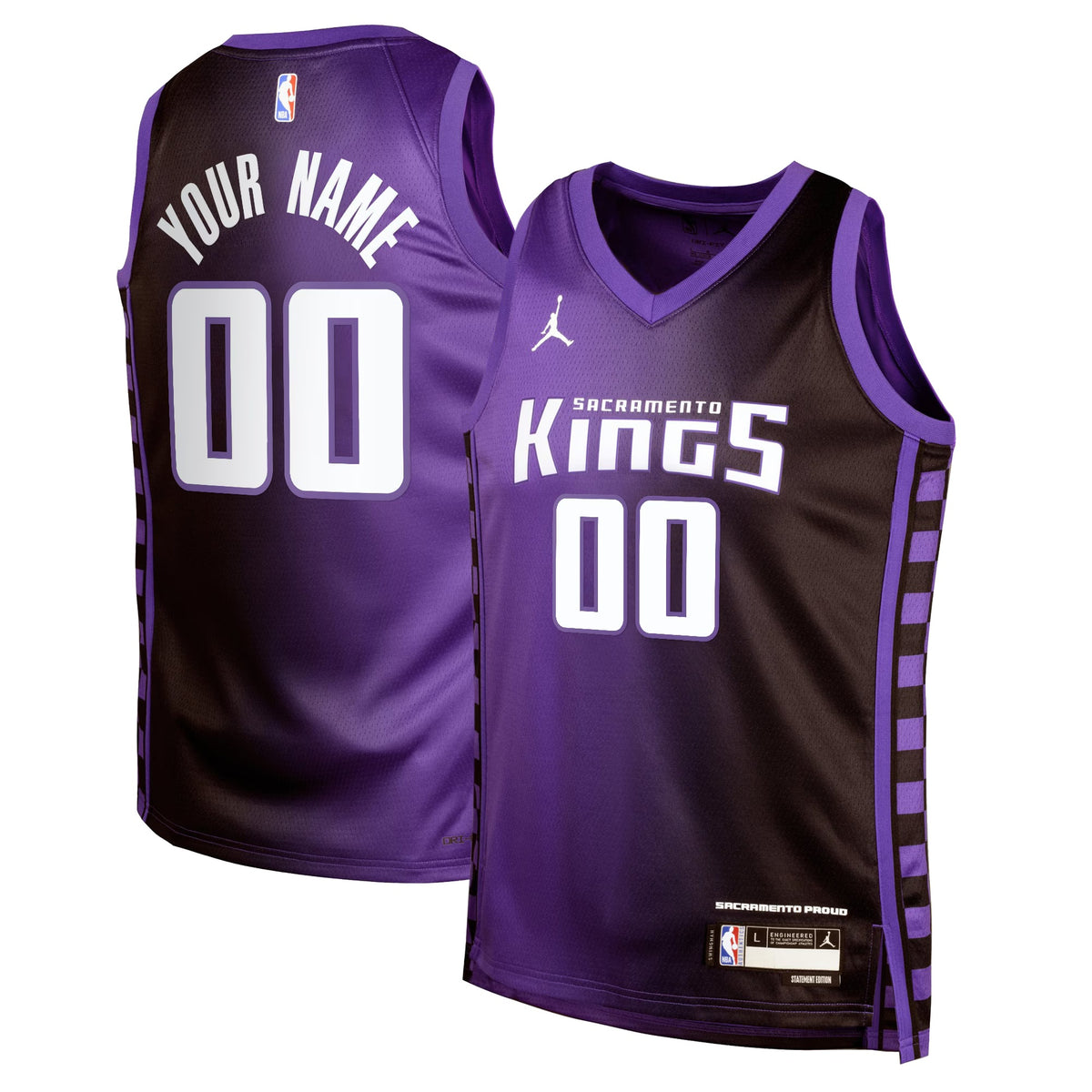 Sacramento Kings Nike Replica Statement Swingman Jersey - Custom - Youth