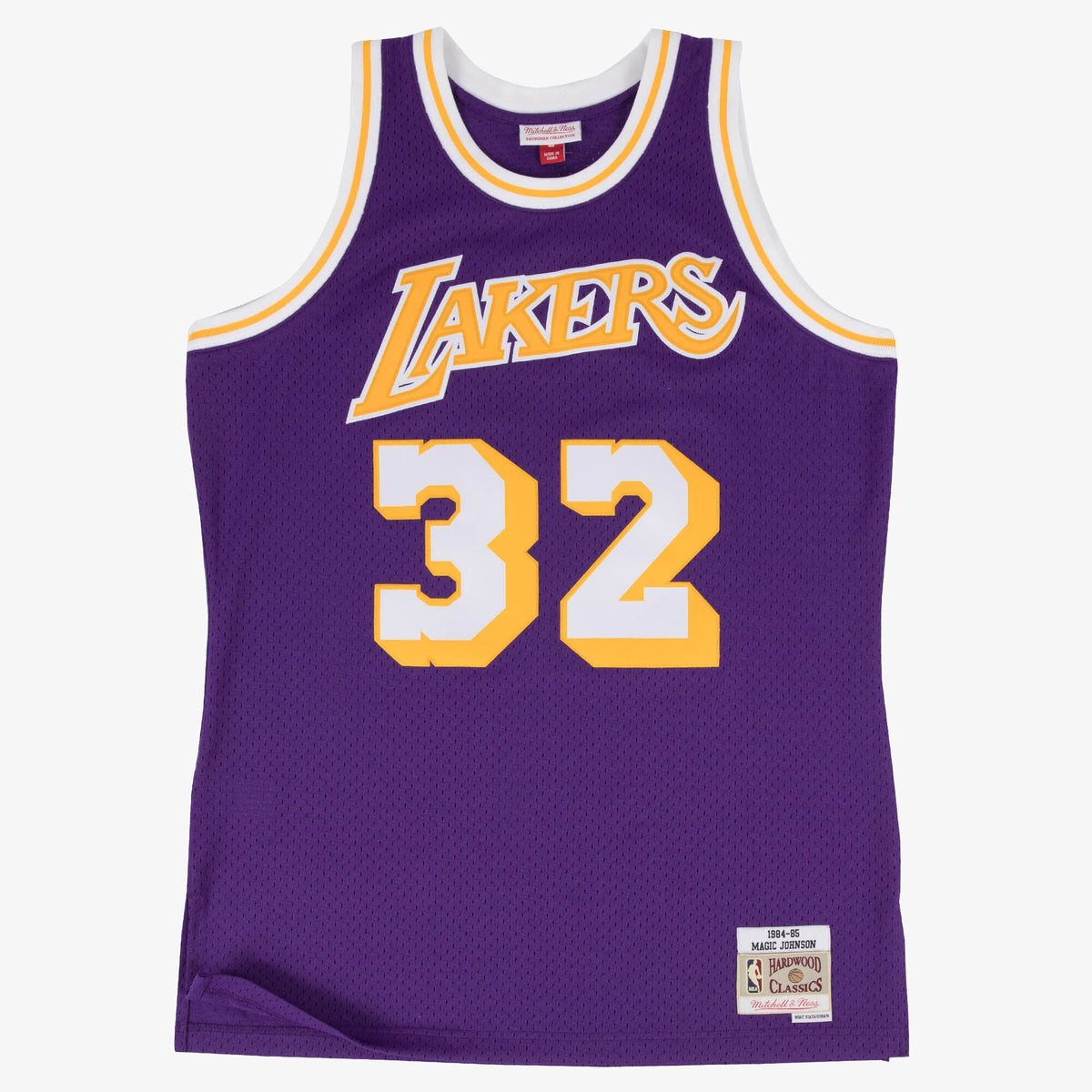 Los Angeles Lakers Mitchell & Ness Swingman Jersey Road Magic Johnson 1984-85