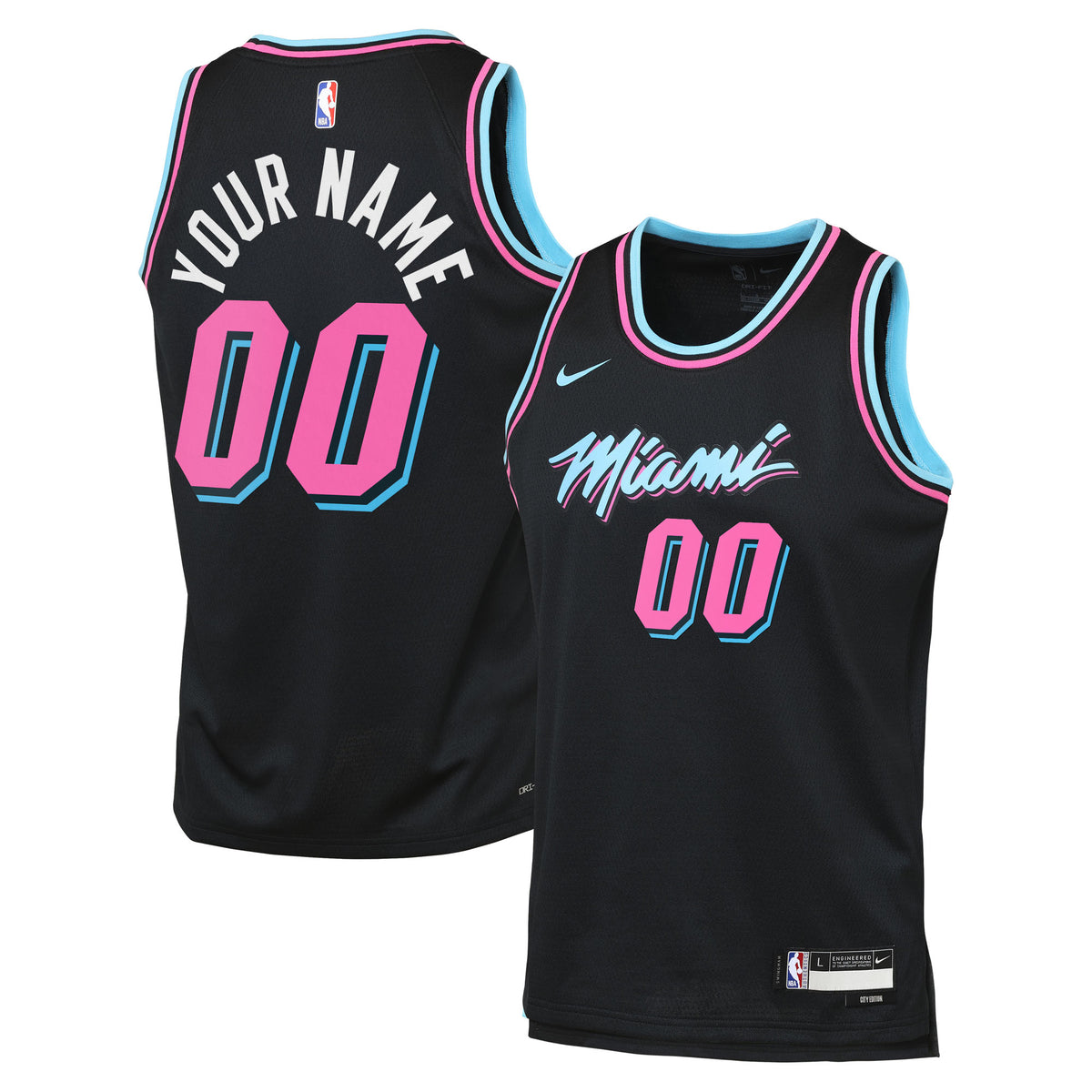 Nike  Miami Heat 2025/26 City Edition Swingman Jersey - Custom - Youth