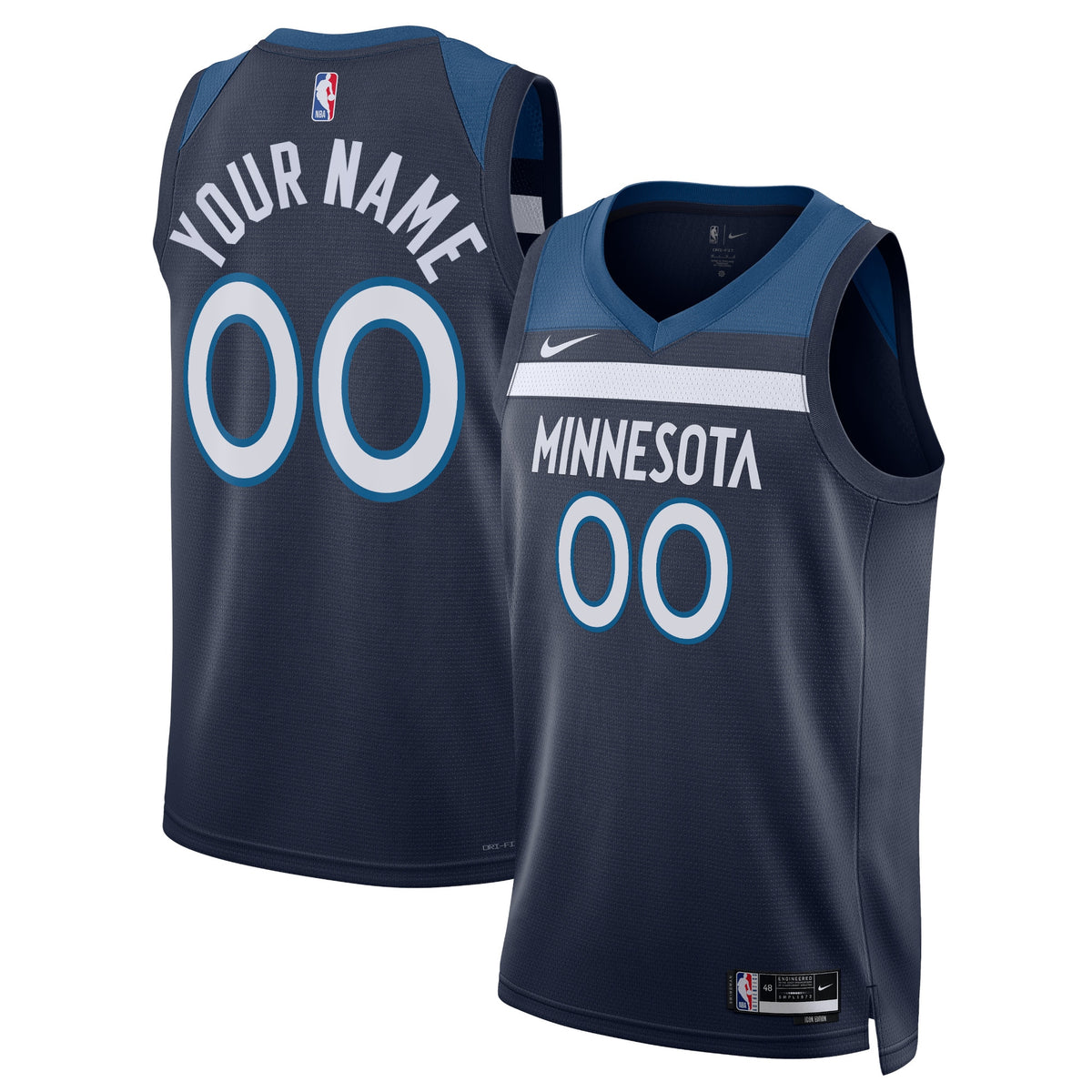 Minnesota Timberwolves Nike Icon Swingman Jersey - Custom - Unisex