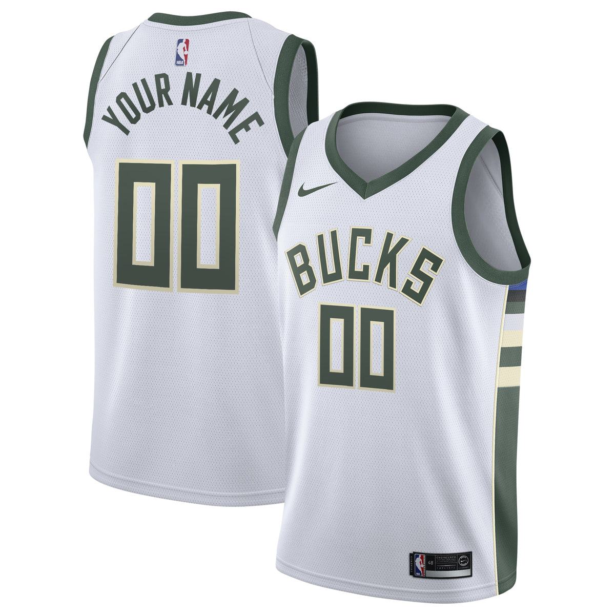 Milwaukee Bucks Nike Association Swingman Jersey - Custom - Youth