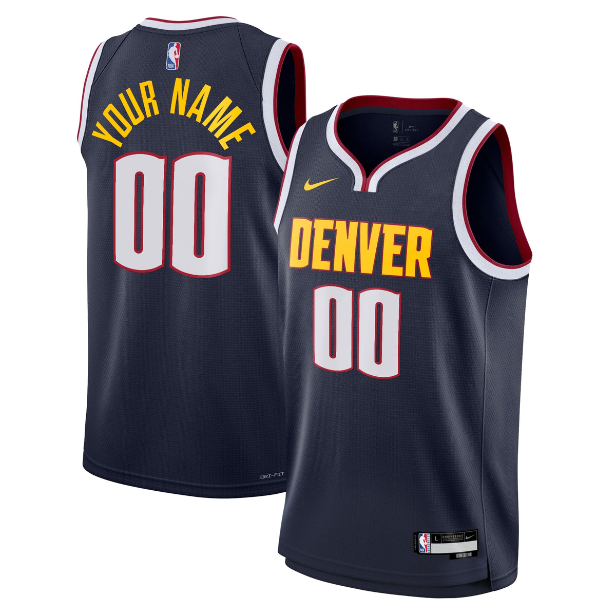 Denver Nuggets Nike Icon Swingman Jersey - Custom - Youth