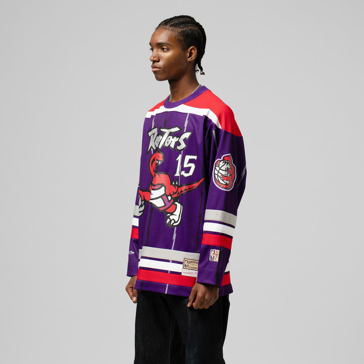 Unisex Mitchell & Ness Vince Carter Purple Toronto Raptors Maxxed Out Fashion Hockey Jersey
